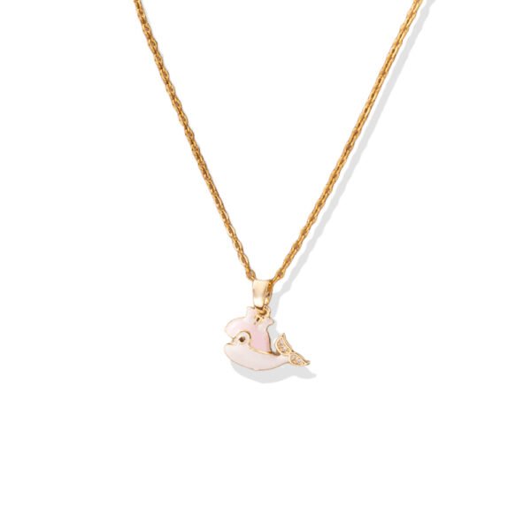 Pink Baby Whale Pendant Necklace