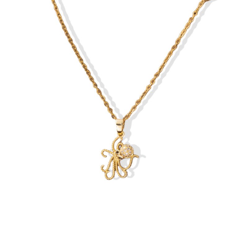 Sparkling Octopus Pendant Necklace