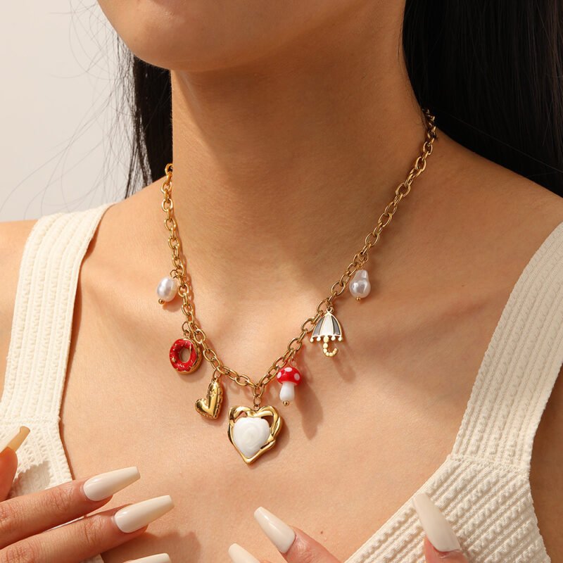 Whimsical Charm Heart Necklace