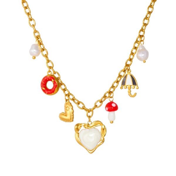 Whimsical Charm Heart Necklace