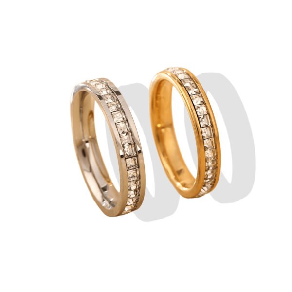 Full Square Zircon Eternity Band Ring