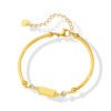 Luxury Gold Bar Zircon Bangle Bracelet