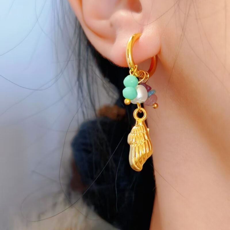 Spiral Harmony Gem Hoops