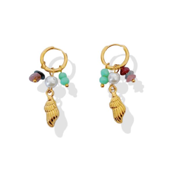 Spiral Harmony Gem Hoops