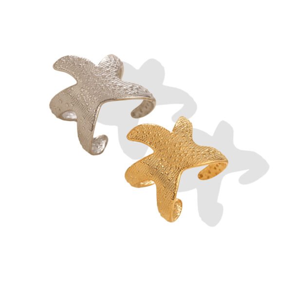 Textured Starfish Open Ring