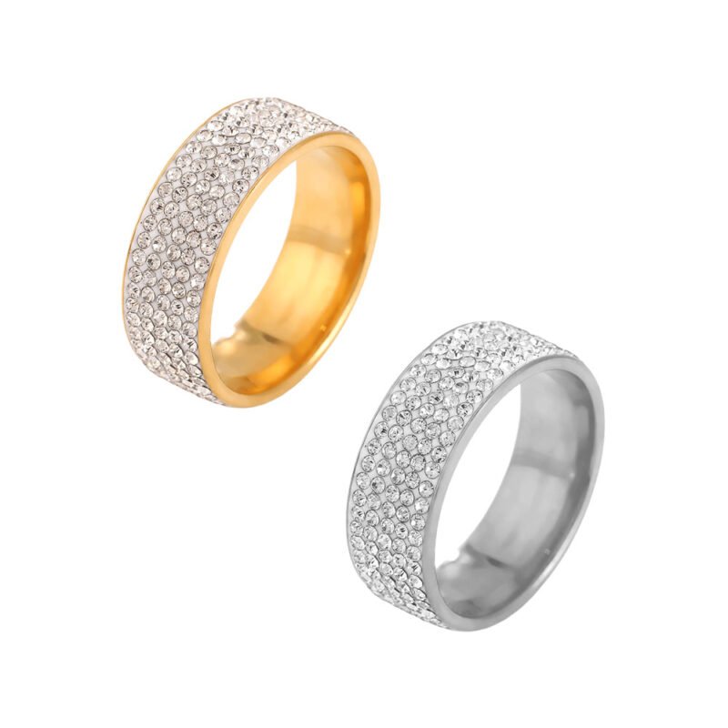 Full Zircon Wide Band Ring