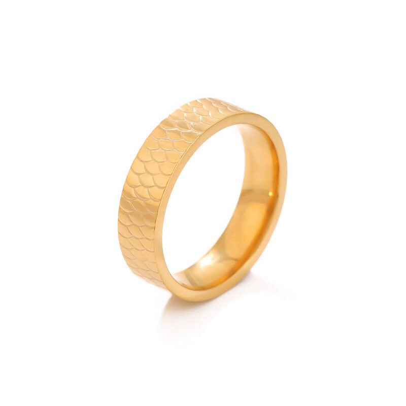 Golden Mermaid Scale Flakes Ring