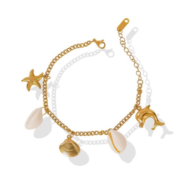 Golden Ocean Charms Multi-Pendant Bracelet