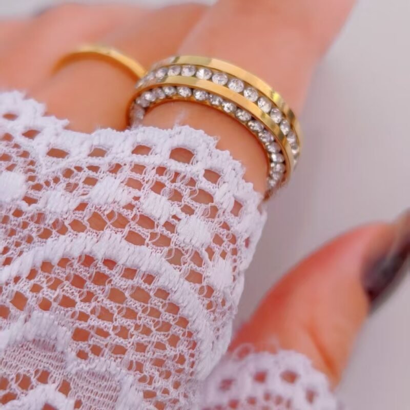 Triple Zircon Eternity Band Ring