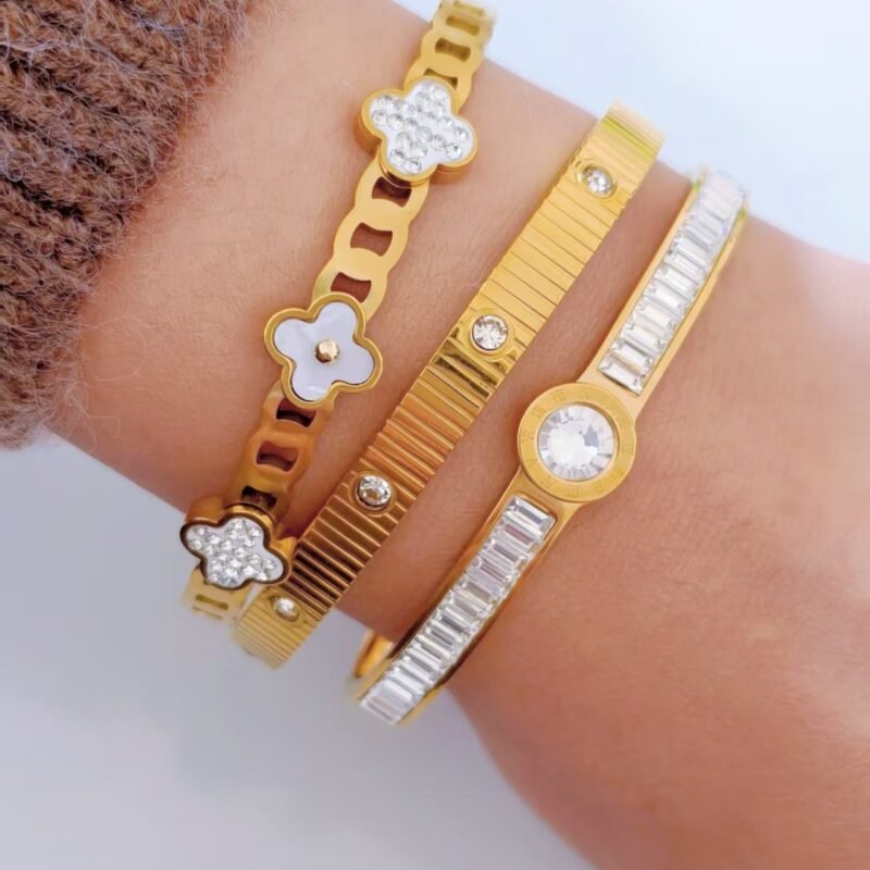 Baguette Halo Bangle