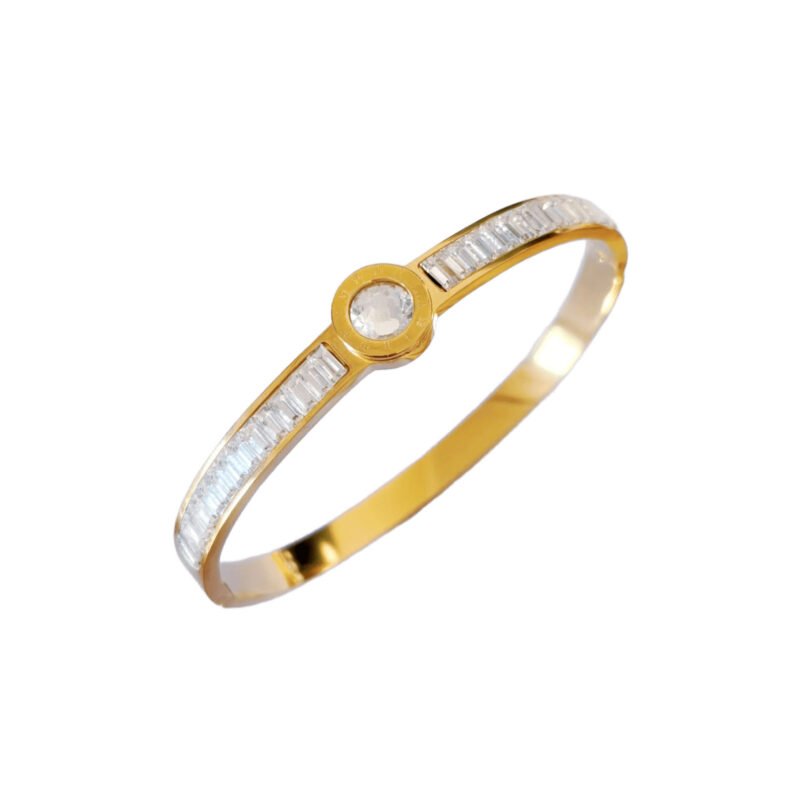 Baguette Halo Bangle