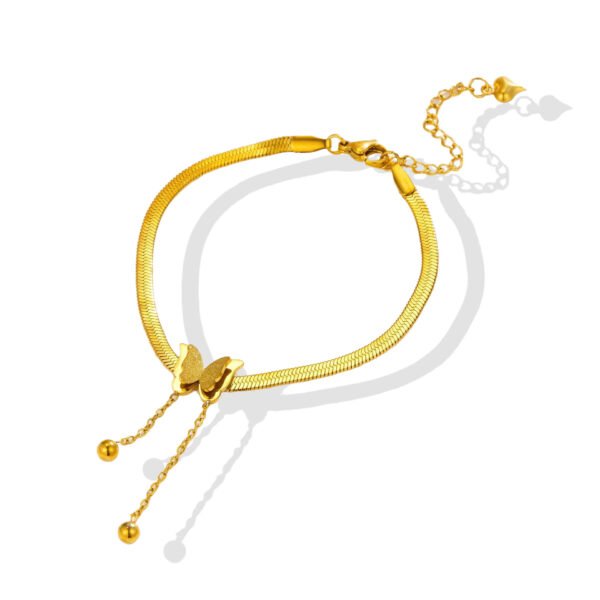 Butterfly Tassel Snake Chain Bracelet