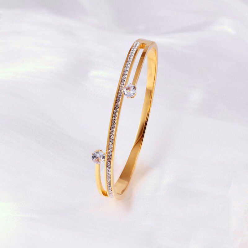 Bypass Diamond Line Bangle