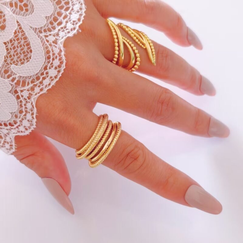 Chaos Gold Cuff Ring