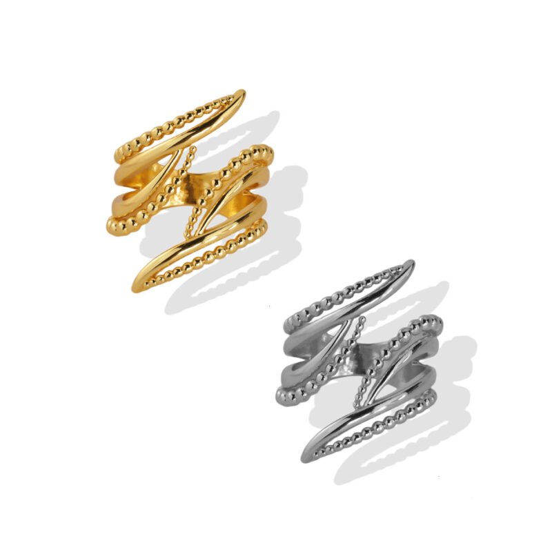 Chaos Gold Cuff Ring