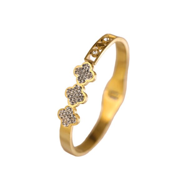 Clover Trio Sparkle Bangle