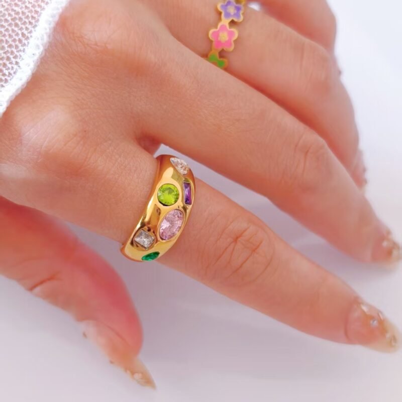 Confetti Dome Ring