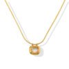 Crystal Cushion Pendant Necklace