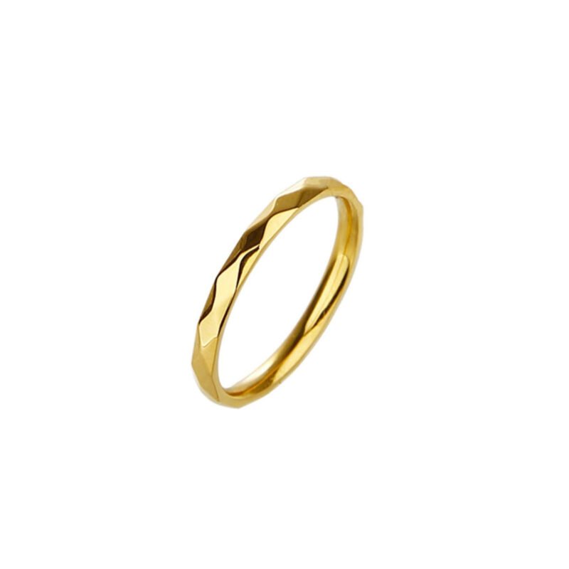 Diamond Facet Stacking Ring