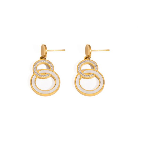 Double Circle Drop Earrings