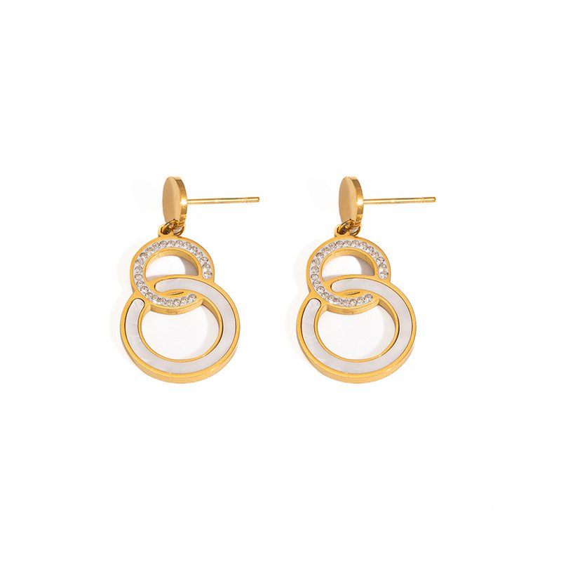 Double Circle Drop Earrings