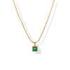Emerald Micro Pendant Necklace
