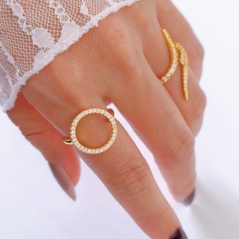 Eternal Circle Pavé Zircon Halo Ring