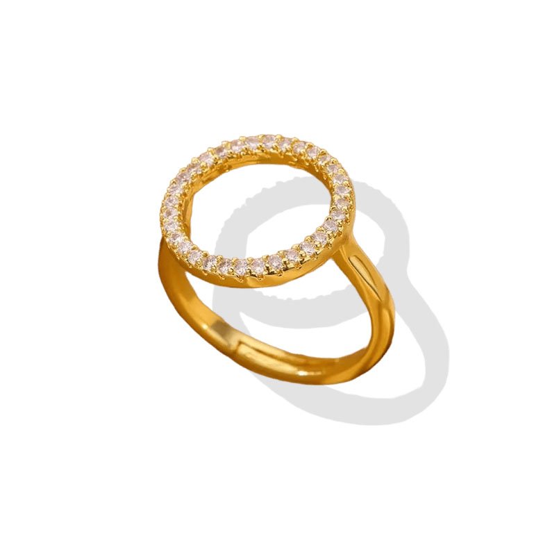 Eternal Circle Pavé Zircon Halo Ring