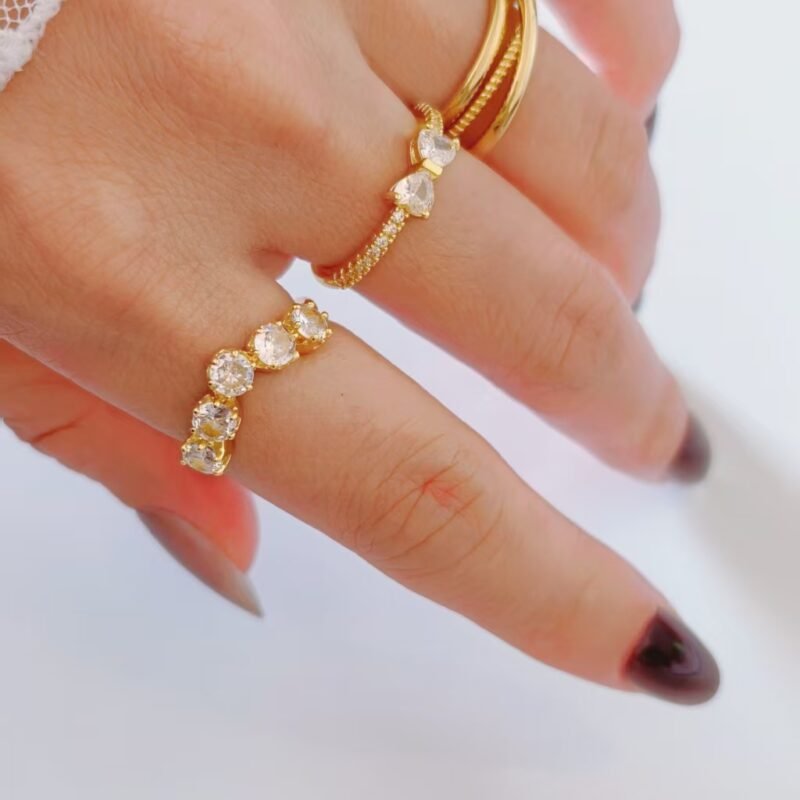 Five-Stone Graduated Zircon Crown Ring