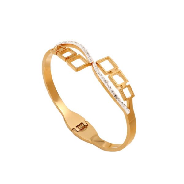 Geometric Block Zircon Bangle