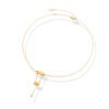 Gold Bar Lariat Necklace