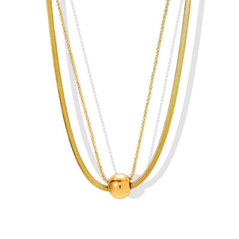 Gold Orb Layer Necklace