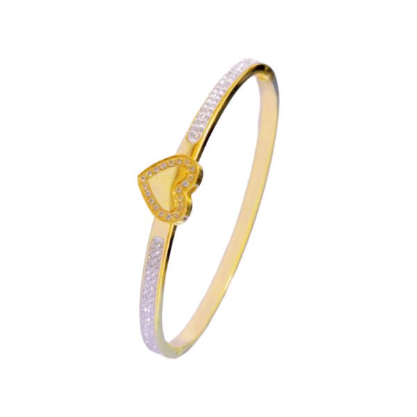 Golden Heart Halo Bangle