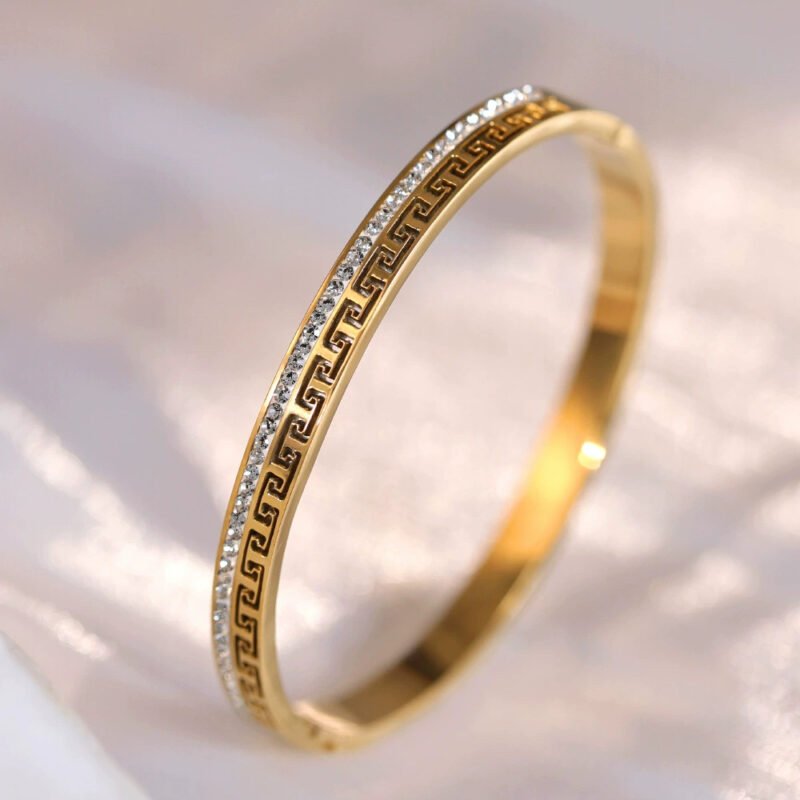 Greek Key Spark Bangle