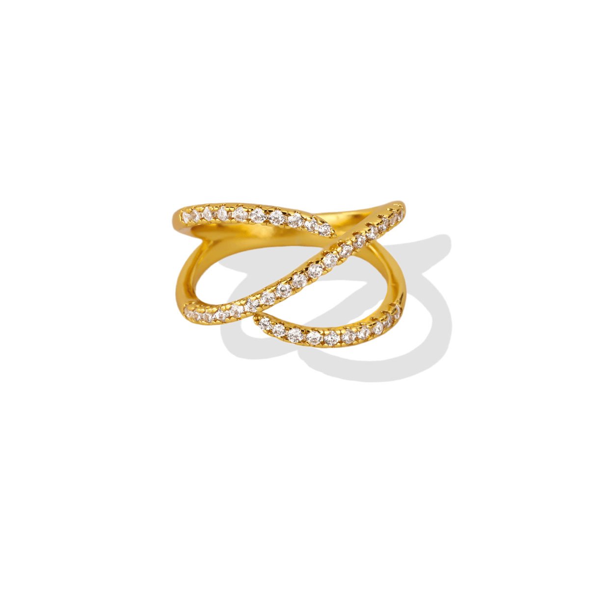 Infinity Twist Pavé Zircon Crossover Ring
