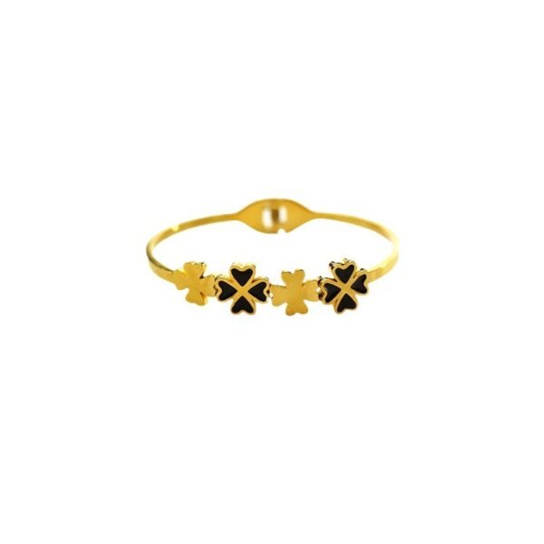 Lucky Four Heart Clover Bangle