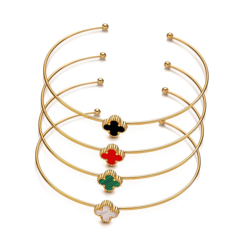 Mini Clover Cuff Bracelet