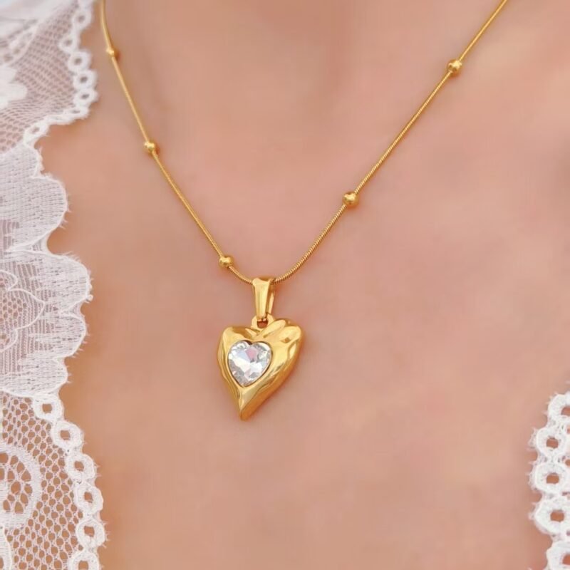 Molten Heart Pendant Necklace