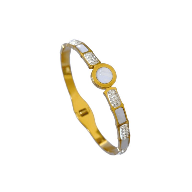 Mosaic Pearl Roman Bangle