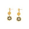 Noir Bloom Drop Earrings