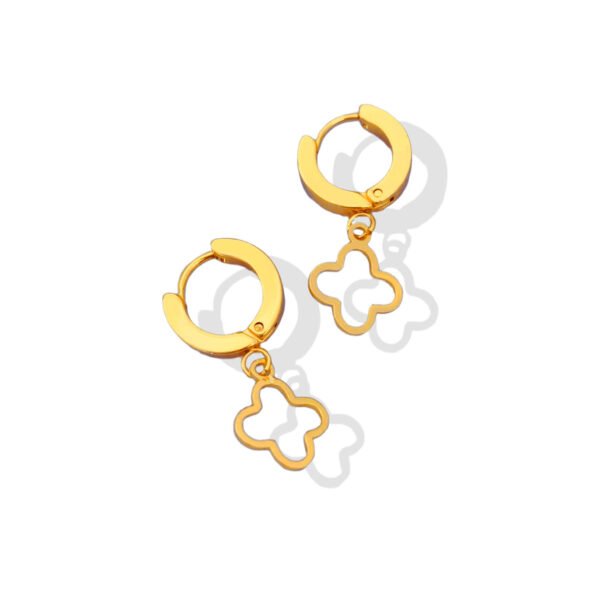 Open Clover Huggie Earrings