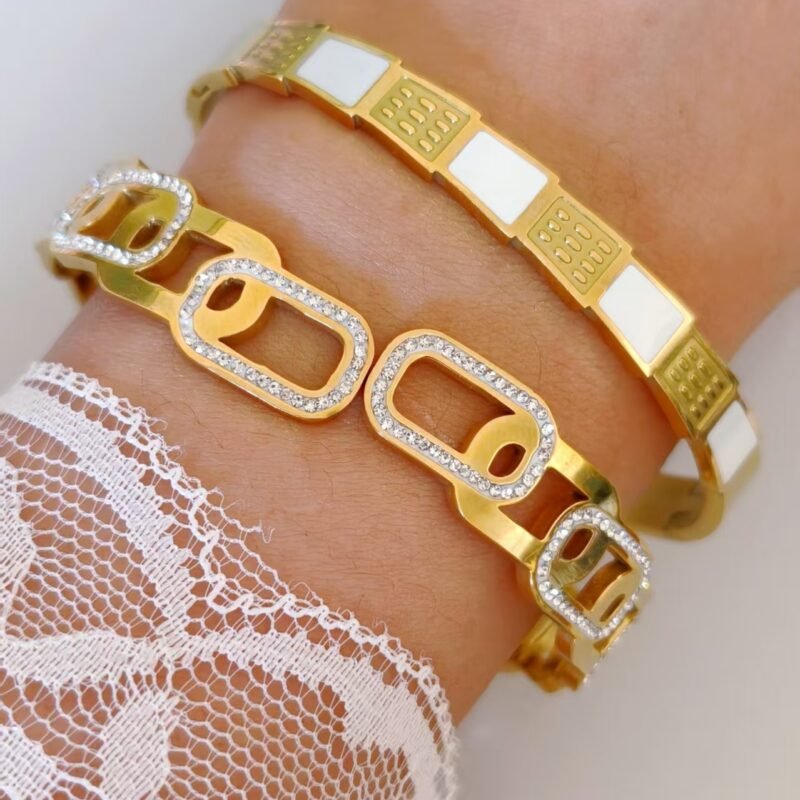 Pavé Geo Link Bangle