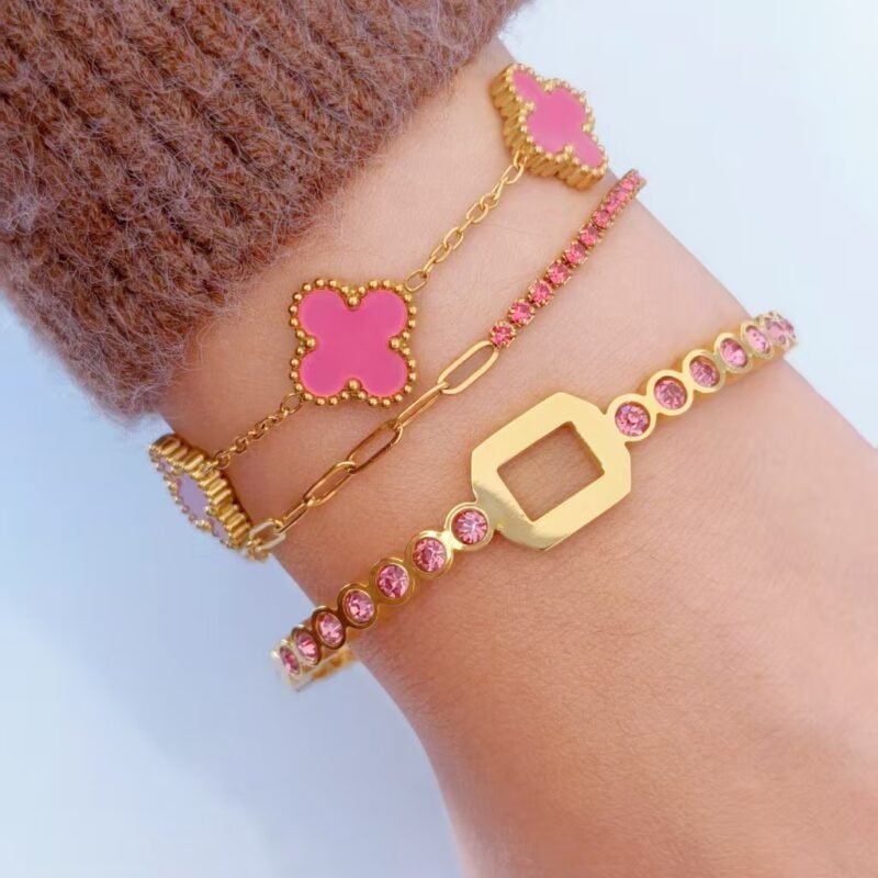 Pink Bliss Honeycomb Bangle