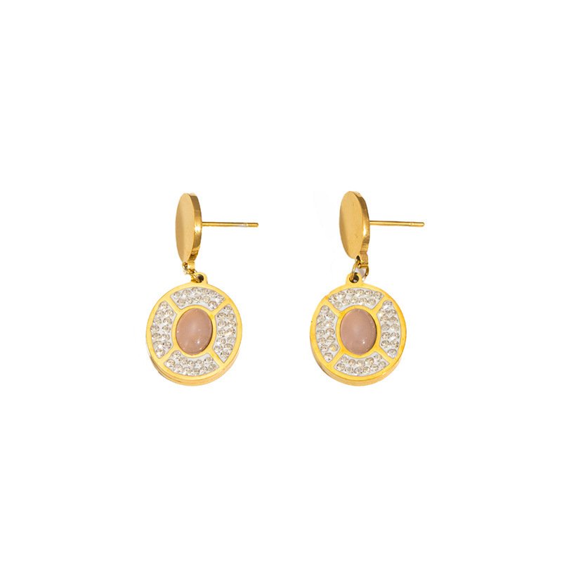 Rose Medallion Drop Earrings