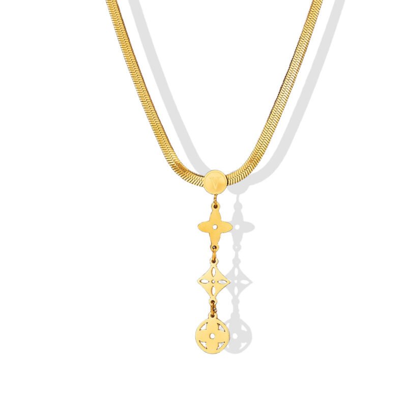 Triple Charm Lariat Necklace