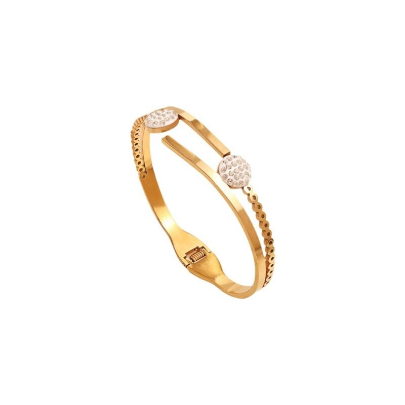 Twin Pavé Disc Bangle