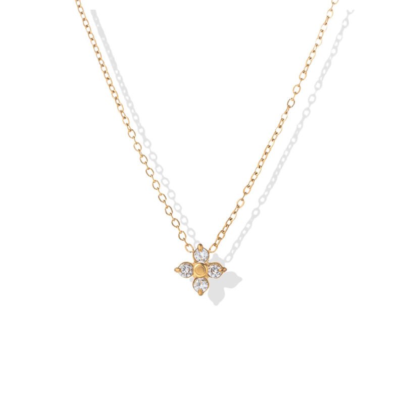 Zircon Petal Necklace