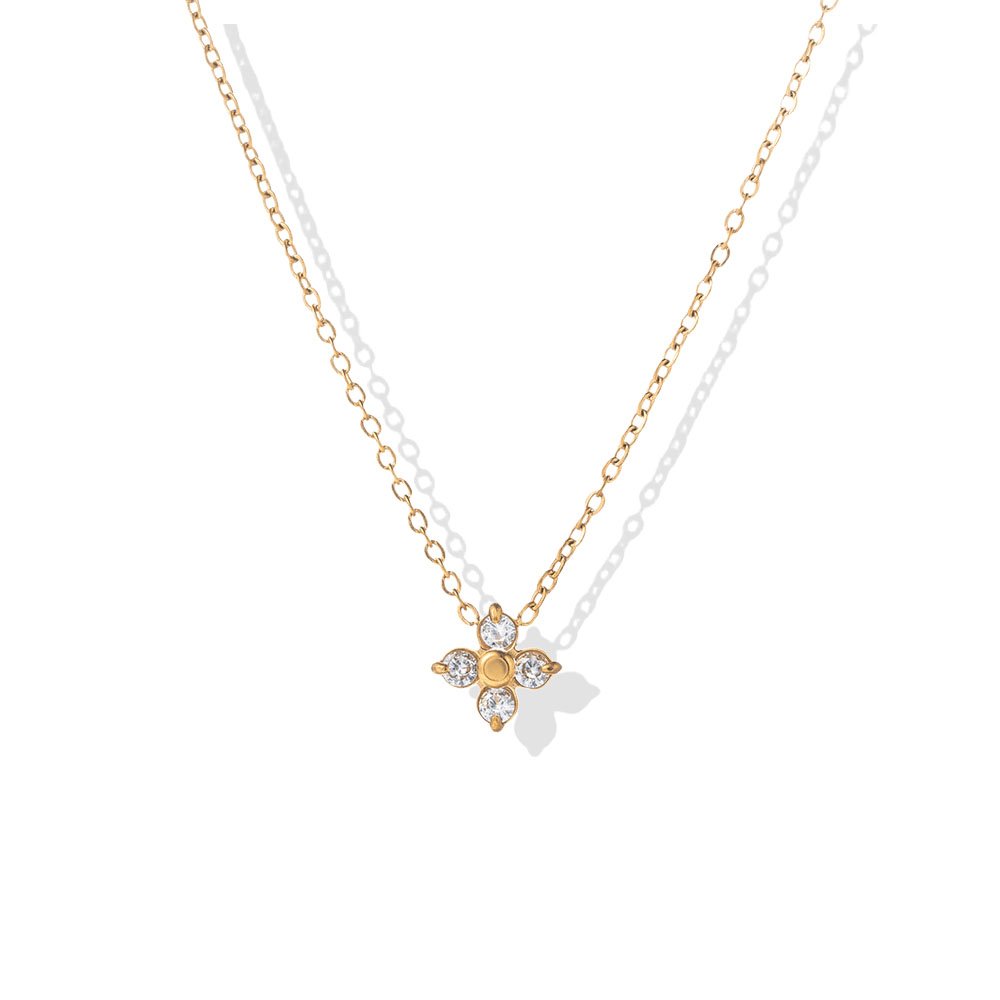 Zircon Petal Necklace