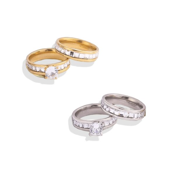 Baguette Zircon Bridal Stack Set
