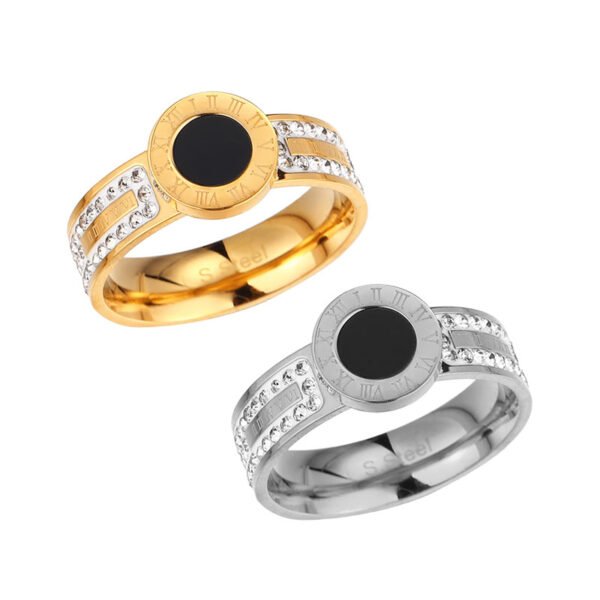 Black Onyx Roman Numeral Ring